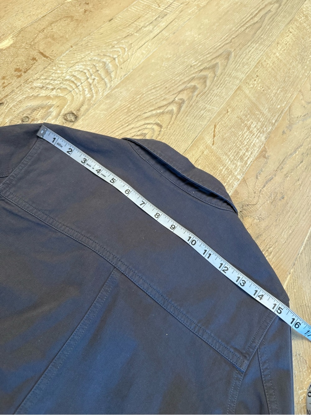 Mod Ref Soft Blue Utility Button-Front Chore Jacket S - Picture 8 of 9